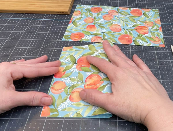 fold each of the design card stock sheets individually